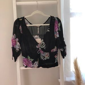 Free People Floral Blouse